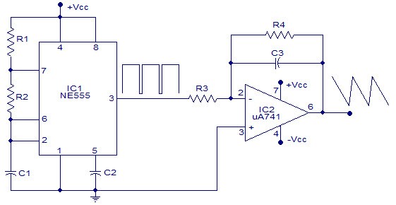 使用555定時器的方波發(fā)生器電路